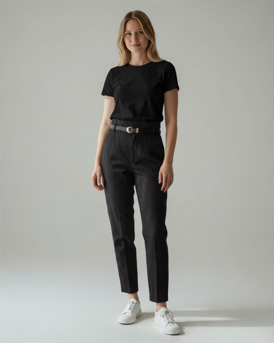 Pantalones de Vestir de Tiro Alto - Elegancia Boutique para Oficina y Eventos