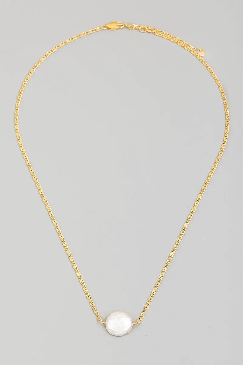 Collar con dije de perla elegante by Fame Accessories
