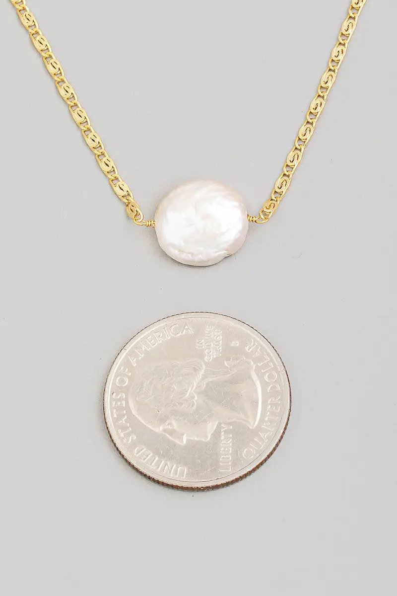 Collar con dije de perla elegante by Fame Accessories