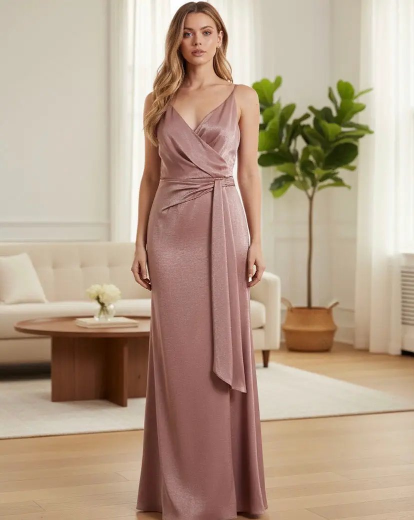 Vestido rosa largo by Yanet Collection