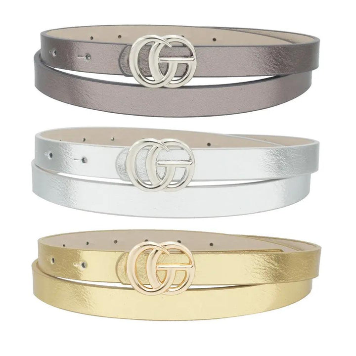 Cinturón Skinny con Hebilla Metálica para Mujer - Estilo y Elegancia by joiaaccessory.com