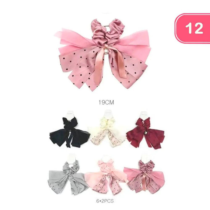 Coleteros con Lazo para el Cabello - Pack de 12 Unidades by Joia Accessory