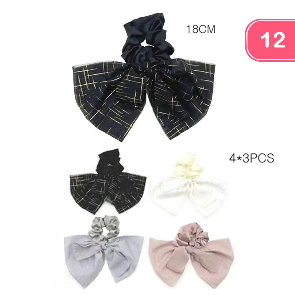 Coleteros con Lazo para el Cabello - Pack de 12 Unidades by Joia Accessory