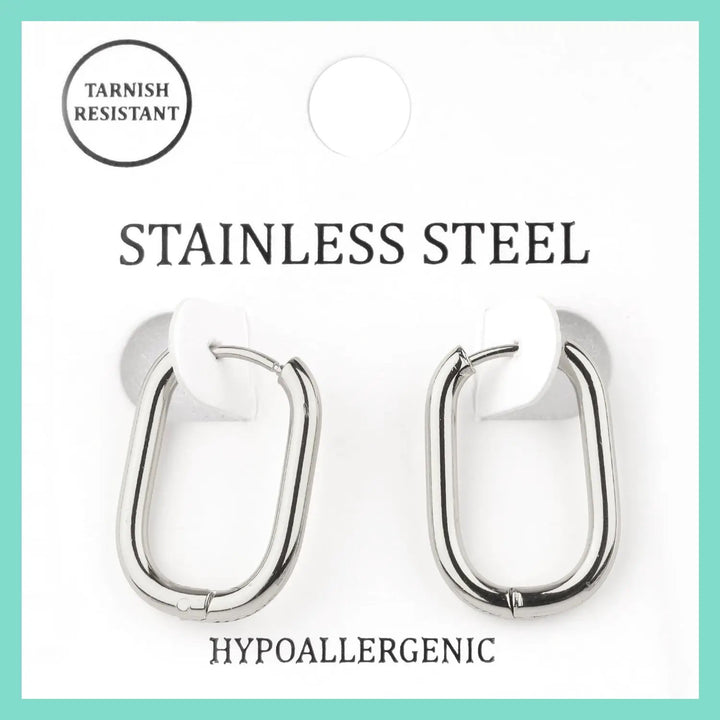 Aretes Huggie de Acero Inoxidable para Mujer, Arracadas Pequeñas Modernas Hipoalergénicas con Acabado Brillante by Joia Accessory