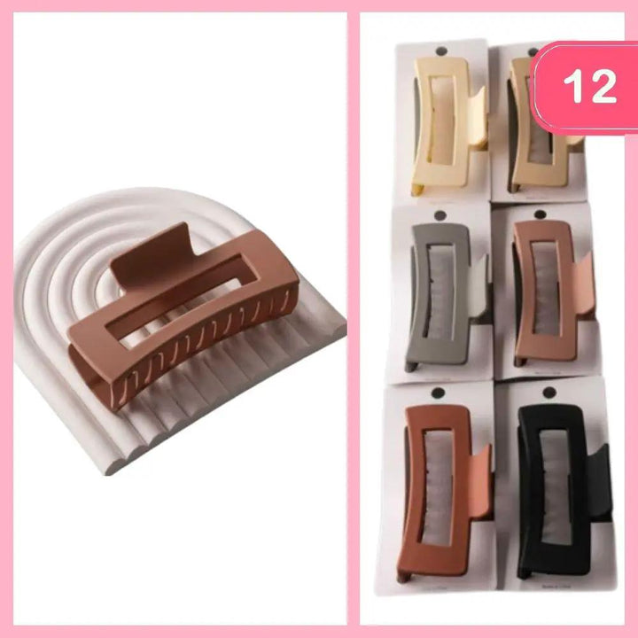 Pinza de Garra Rectangular Mate by joiaaccessory.com