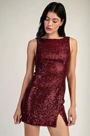 Vestido Corto con Lentejuelas by Yanet Collection