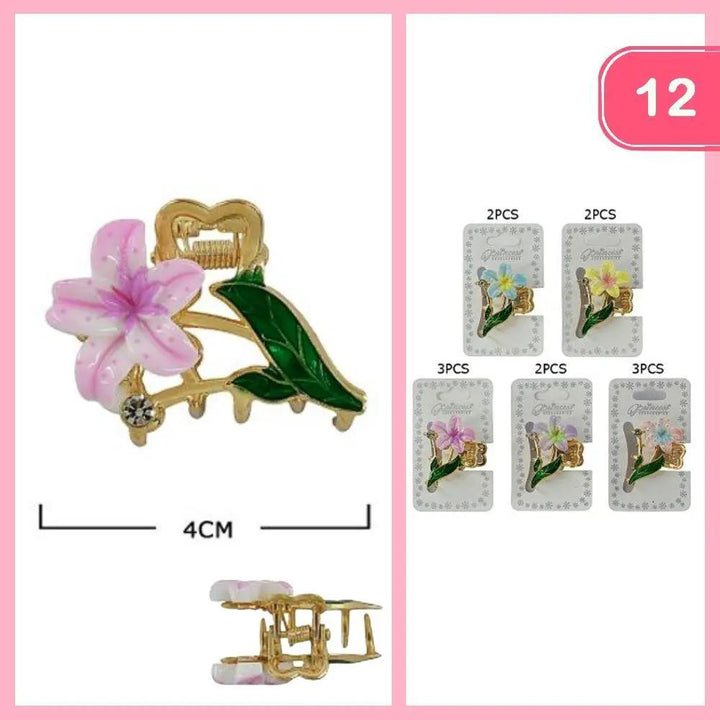 Pinza para Cabello de Metal Diseño Lirio (12 Unidades) by Joia Accessory