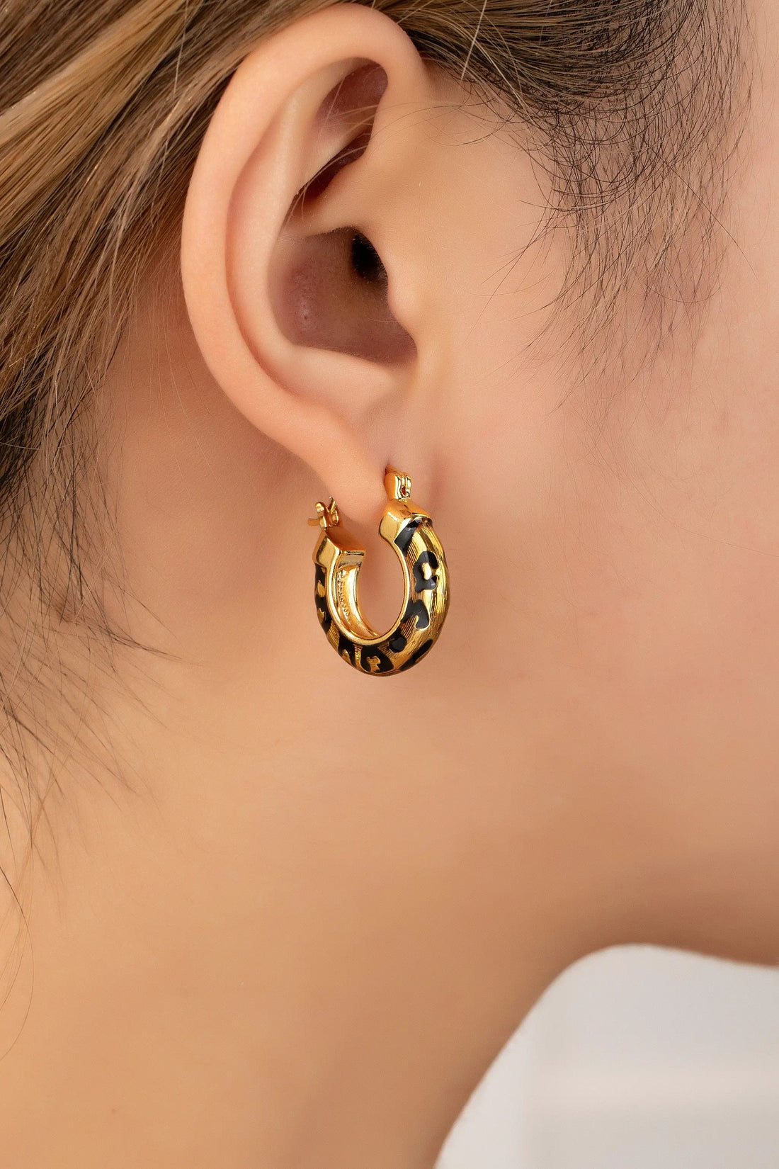 Aretes Leopardo acero inoxidable cuadrado by LA3accessories