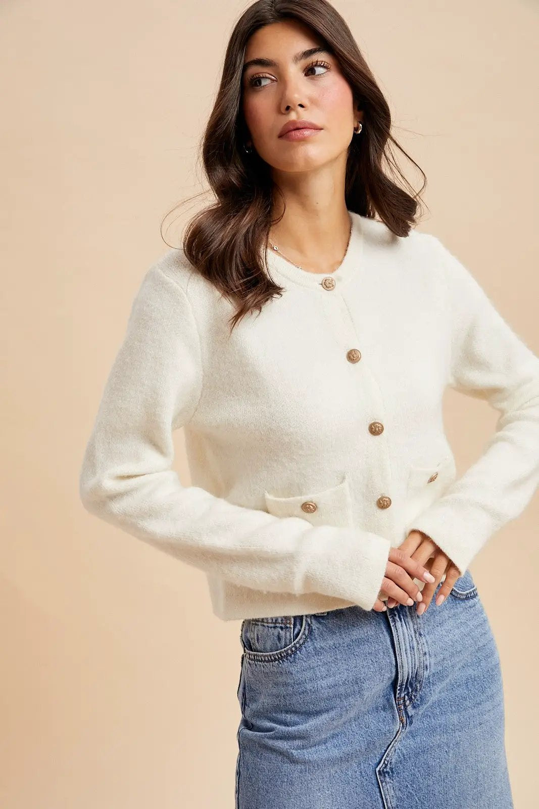 Cárdigan Sueter de Mujer Elegante con Botones Barrocos by Yanet Collective