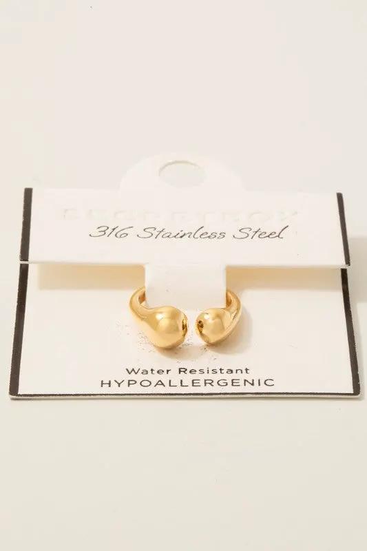 Secret Box Stainless Steel Tear Wrap Around Open Band Ring by Fame Accessories