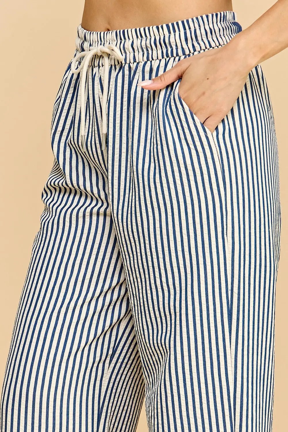 NEW MIX by TU / TRENDY U Pantalones de Pierna Recta con Rayas para Mujer - Pants