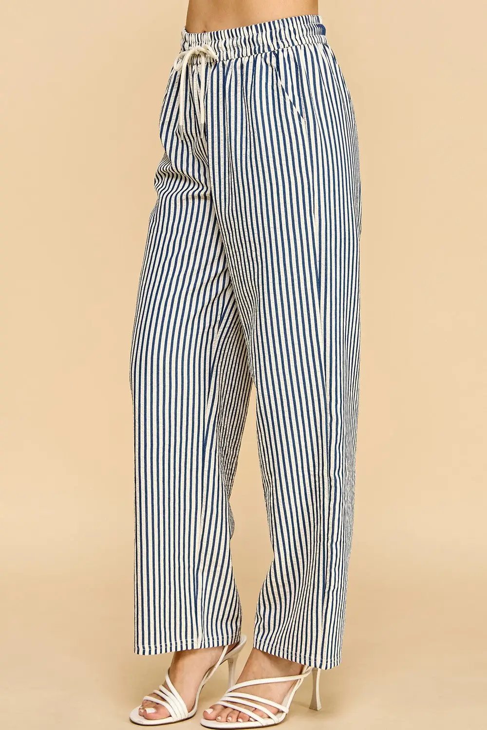 NEW MIX by TU / TRENDY U Pantalones de Pierna Recta con Rayas para Mujer - Pants