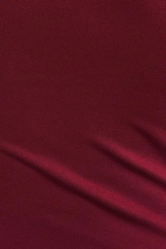 Bodysuit de Manga Larga Cuello Mock para Mujer Burgundy by Gilli
