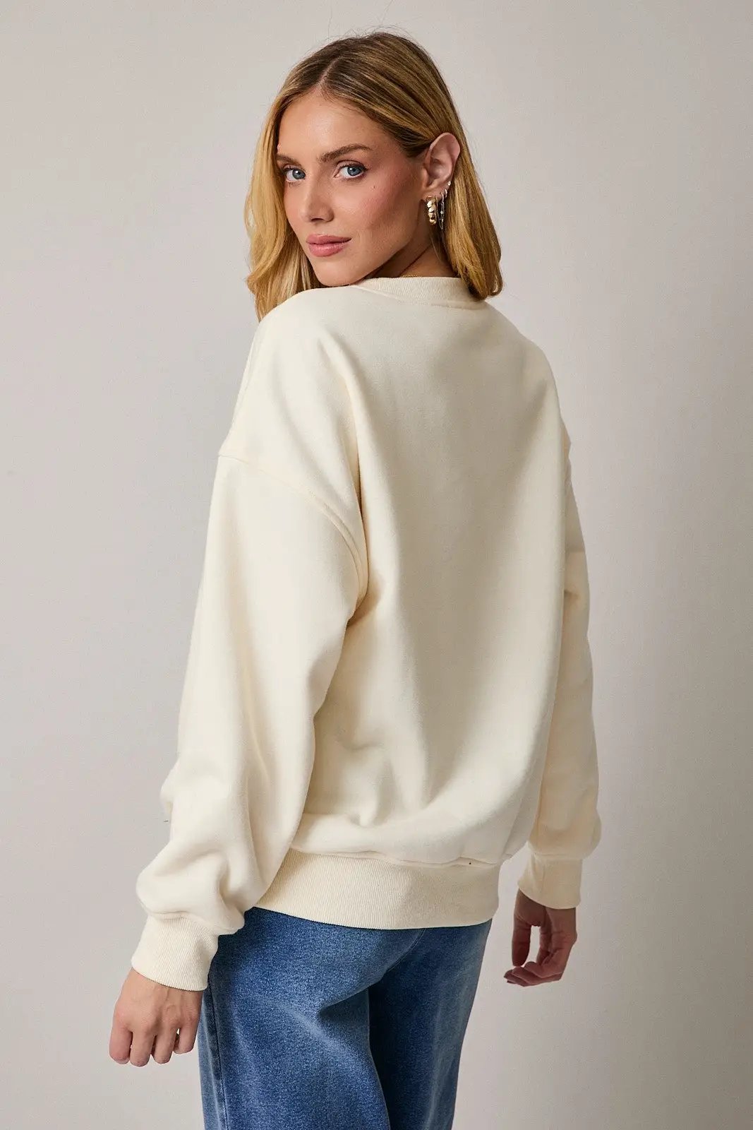 Sudadera Rosa "Rose" de Felpa para Mujer by Sunday Edition by LE LIS