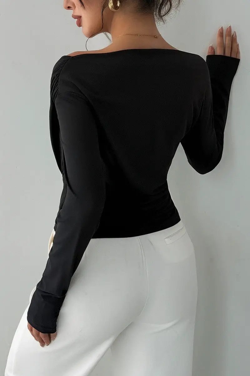 Playera de Dama Elegante Off-Shoulder by De Vave