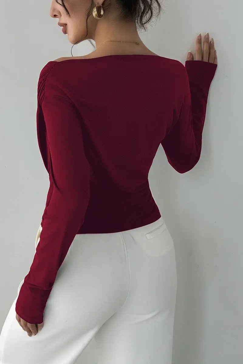 Playera de Dama Elegante Off-Shoulder by De Vave