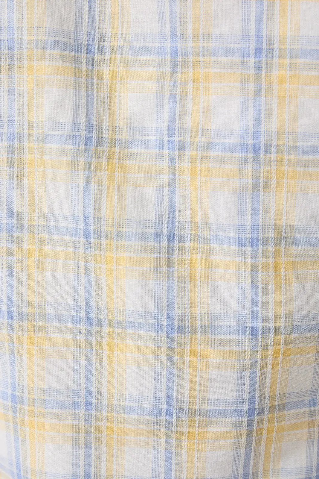 LE LIS Plaid Mini Skirt – Yellow Blue Cotton Woven Skirt - Skirt Sets