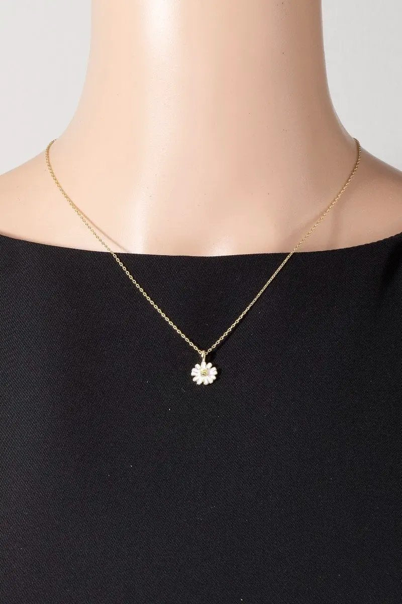 Collar con Colgante de Flores y Lazos con Circonitas by Fame Accessories