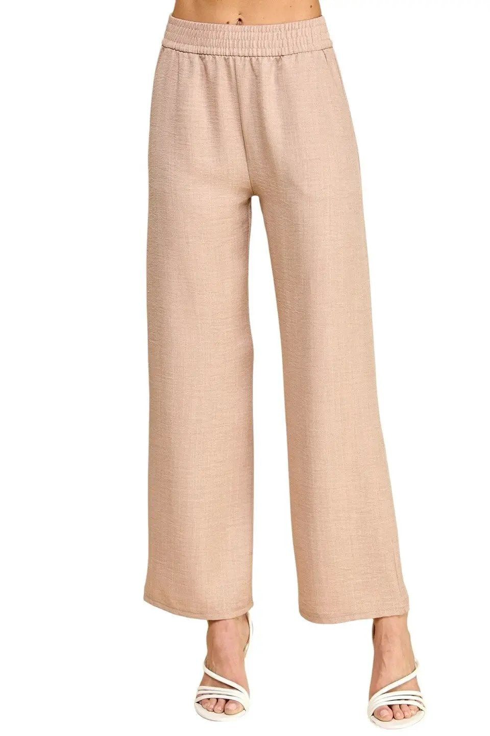 NEW MIX by TU / TRENDY U Pantalones Anchos de Lino para Mujer Tallas Grandes - Pants