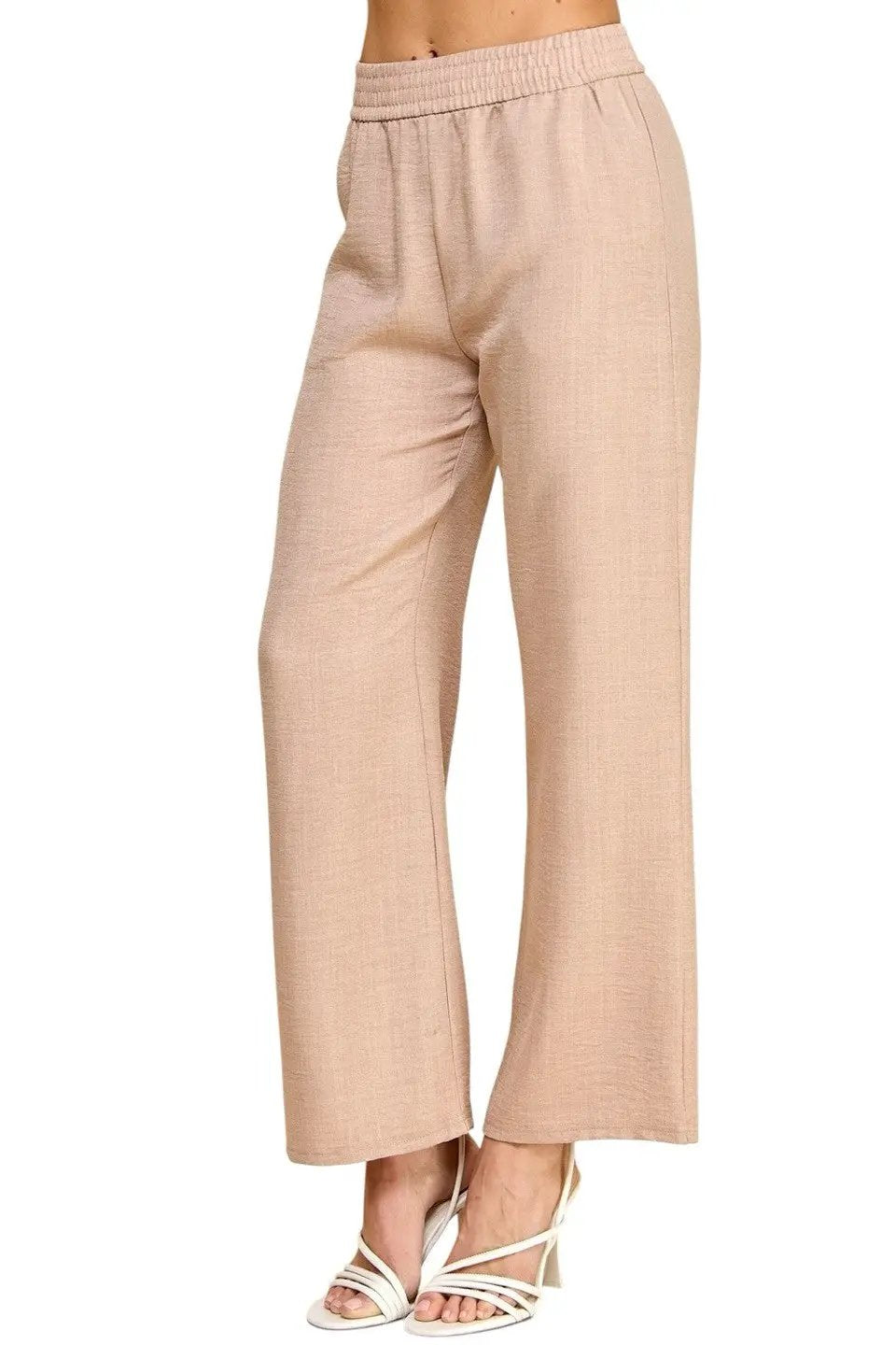 NEW MIX by TU / TRENDY U Pantalones Anchos de Lino para Mujer Tallas Grandes - Pants