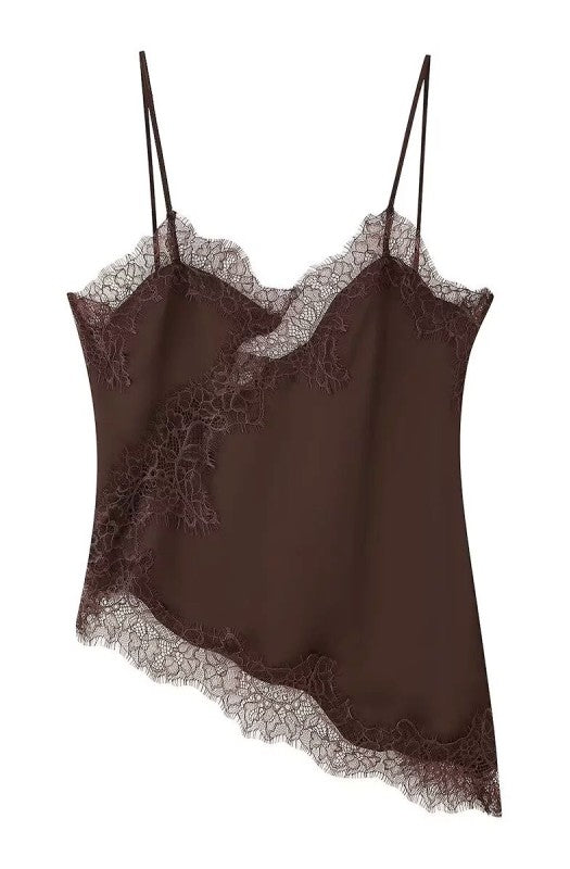 Top Lencero Corto con Encaje - Estilo Boutique