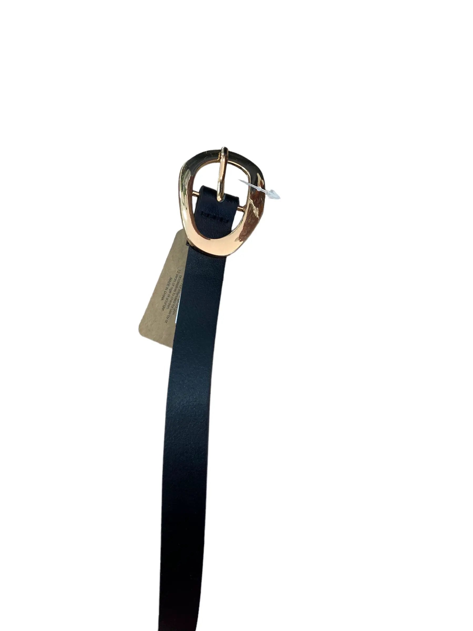 Cinturón negro con hebilla dorada by Yanet Collection