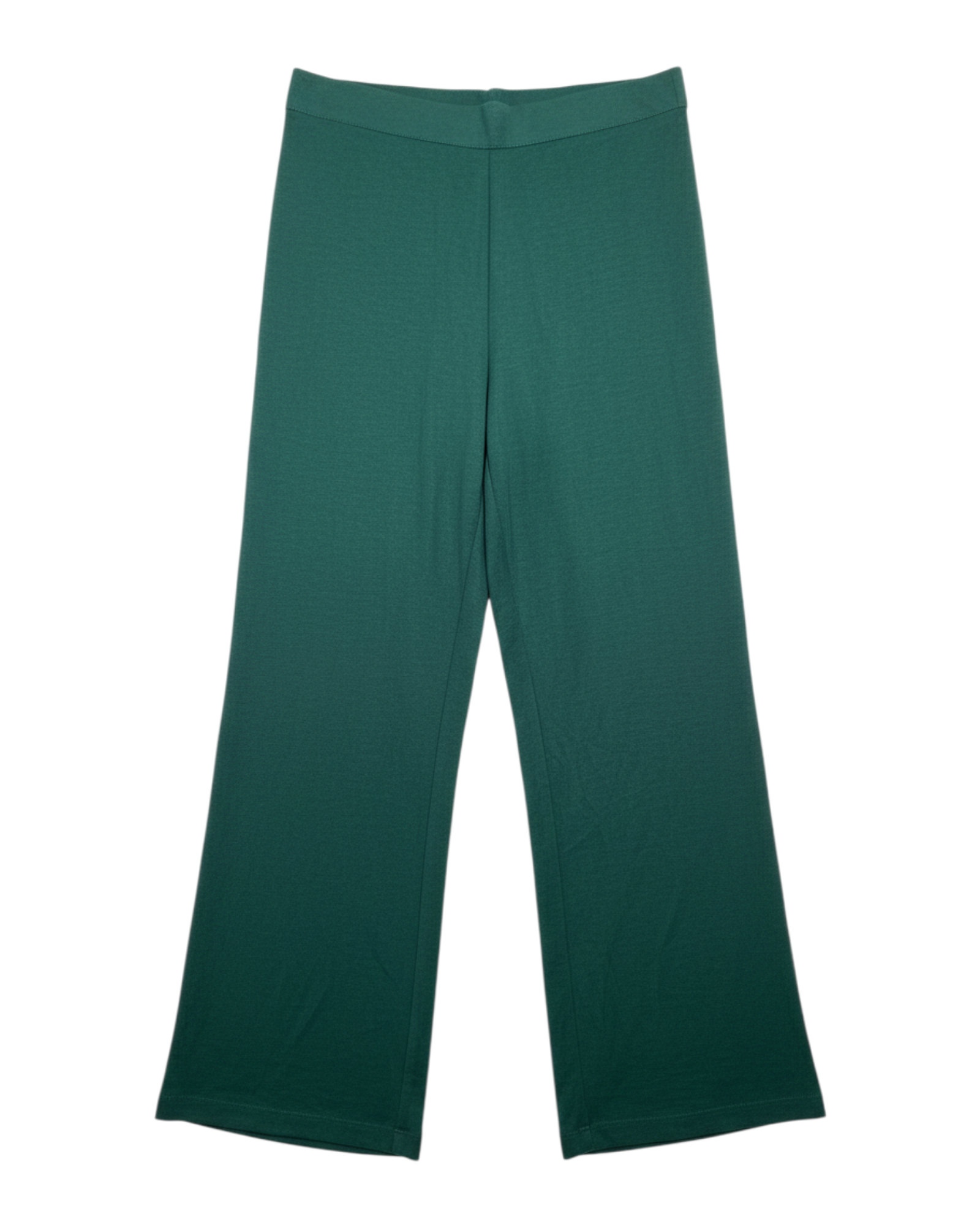 Pantalones wide-leg Yanet Collective en color verde esmeralda con tejido fluido y corte relajado de alta calidad