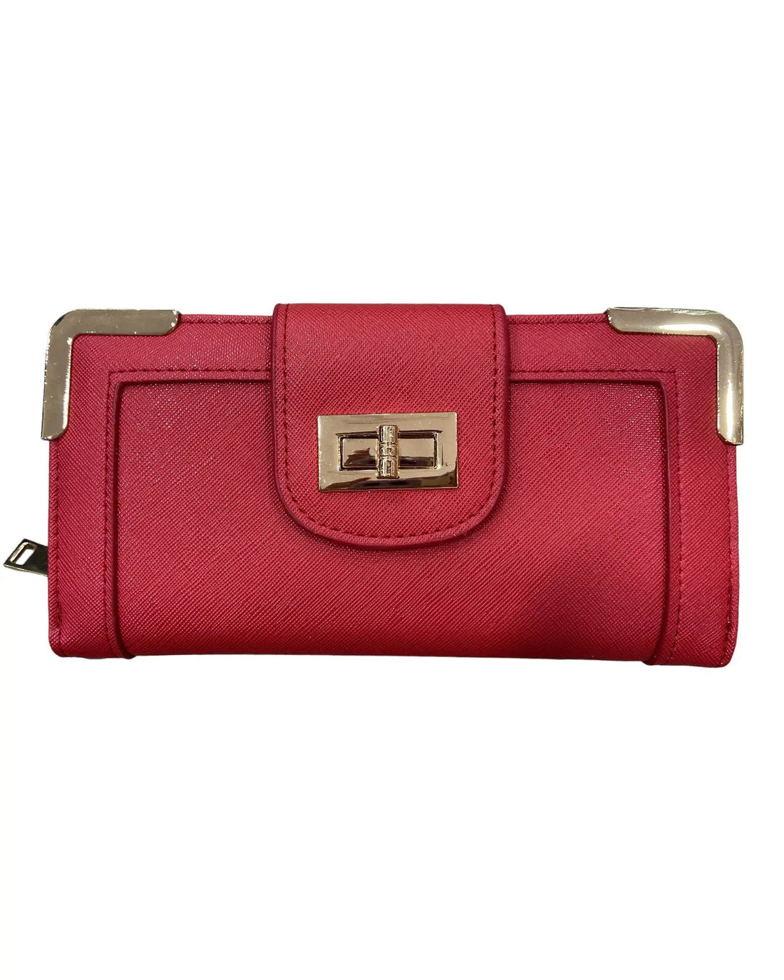Cartera roja lisa con correa by Yanet Collection
