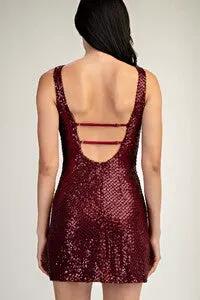 Vestido Corto con Lentejuelas by Yanet Collection