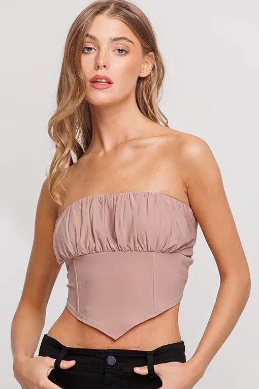 Top strapless tipo corset. by Yanet Collection