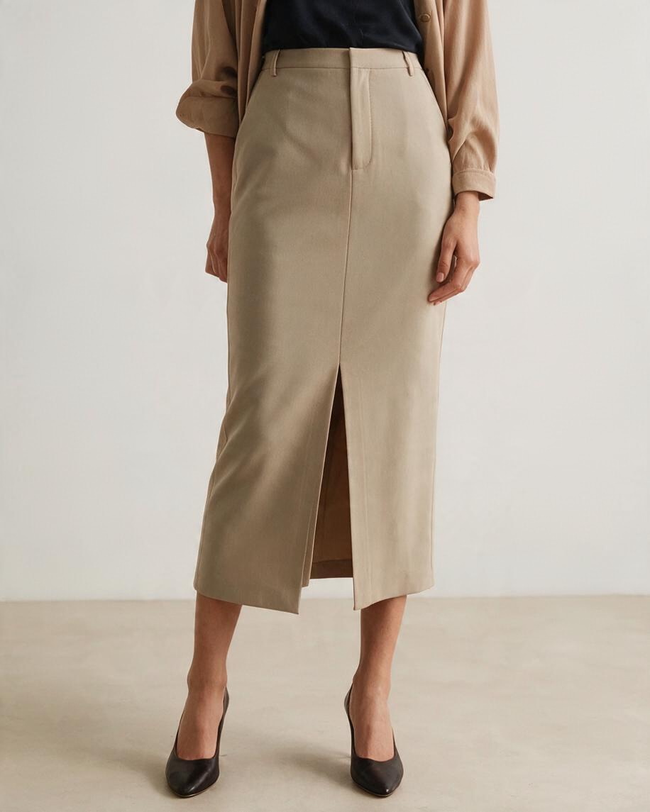 Falda beige