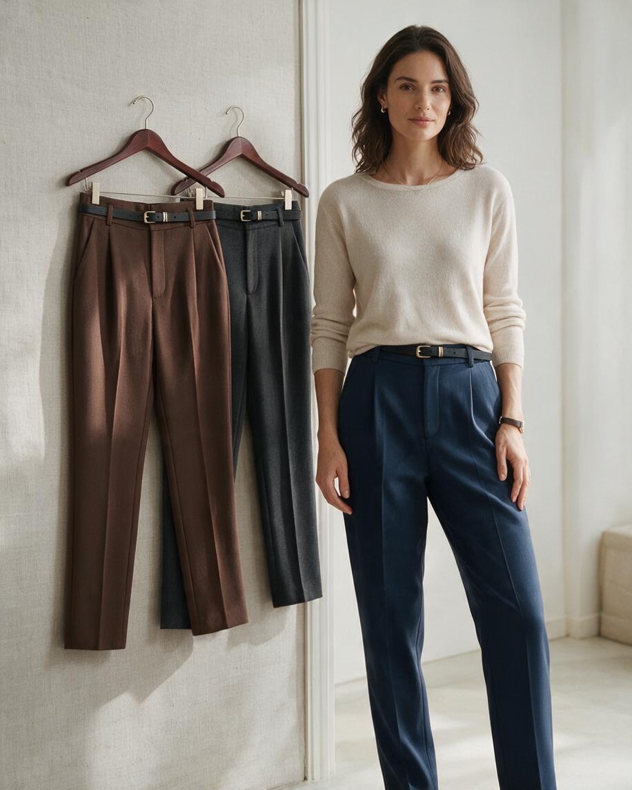 Pantalones de Vestir de Tiro Alto - Elegancia Boutique para Oficina y Eventos