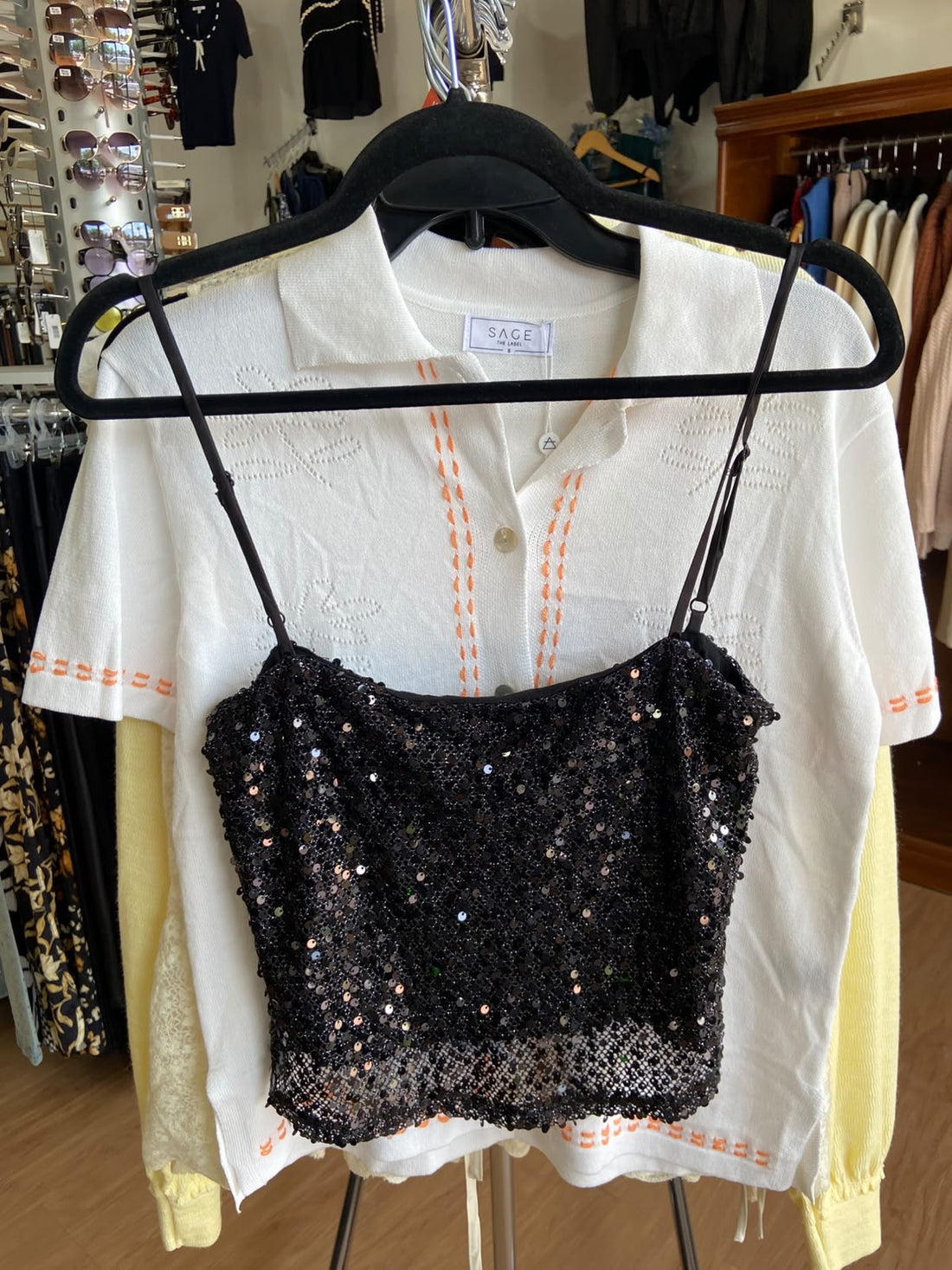 Top Corto de Tirantes con Lentejuelas - Estilo Boutique