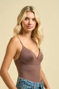 Body Cami Mujer Escote Corazón Push Up Ajustable – Color Café Chocolate by Yanet Collective