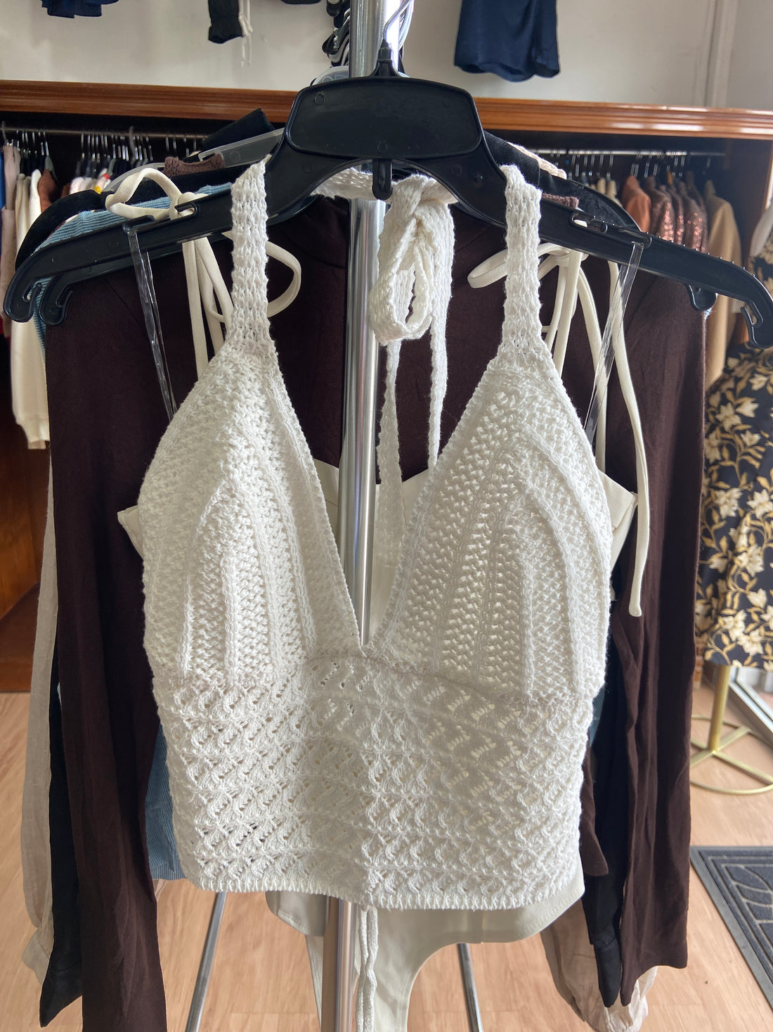 Blusa blanca tejida