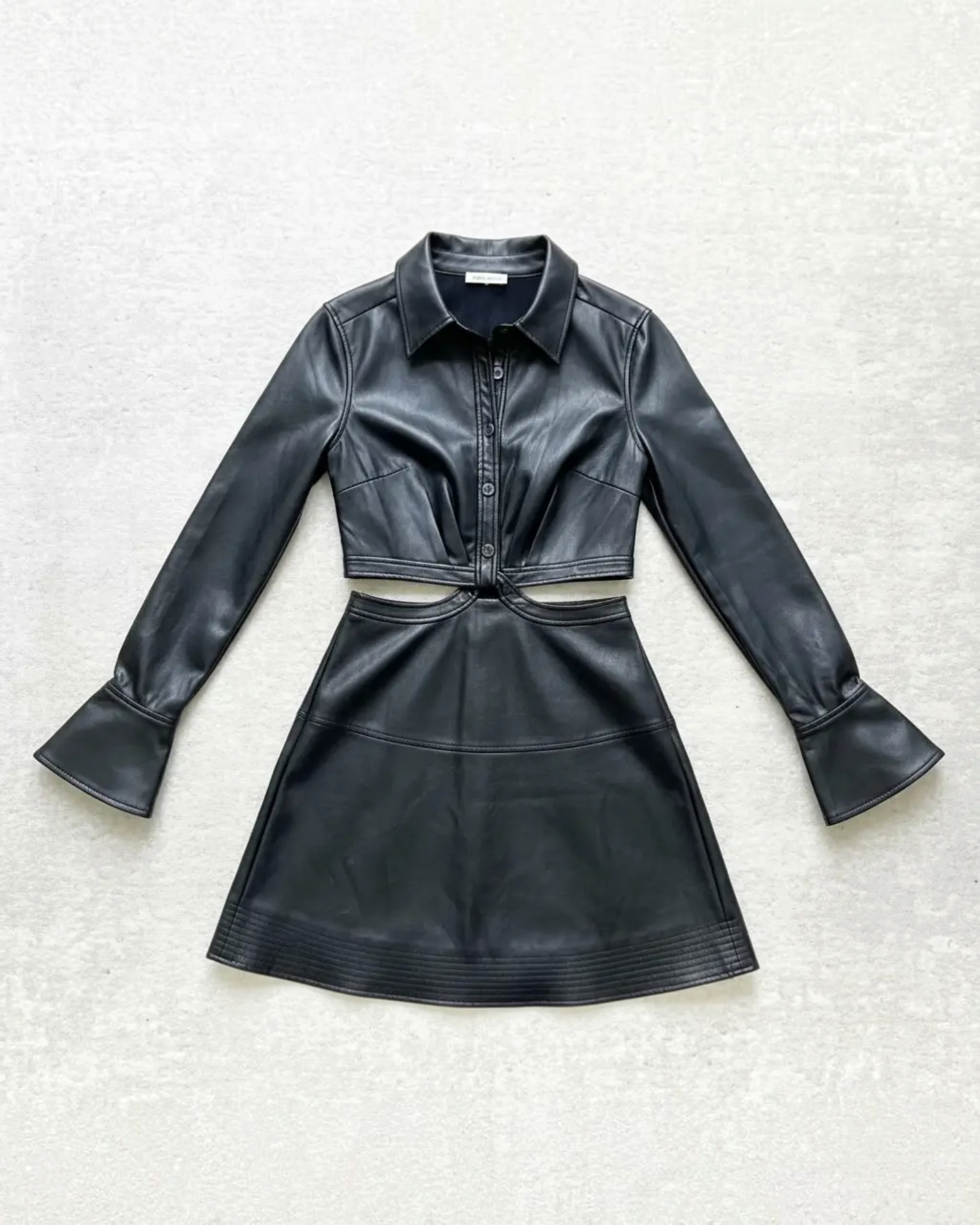 Yanet Collective Vestido vini piel negro - Vestidos