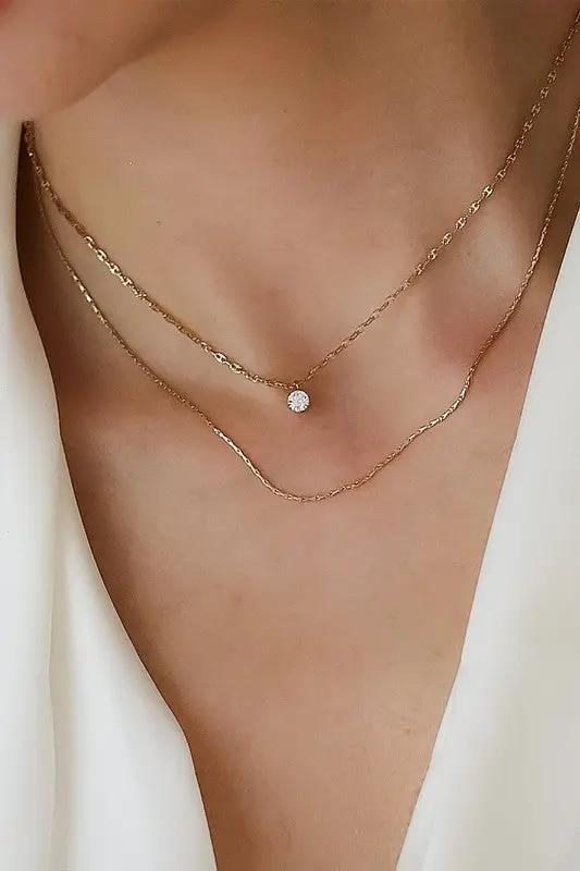 Collar Cadena de Acero Inoxidable con Oro 18K – Capas/Layers, Cadena Delicada y Resistente al Agua by Yanet Collective