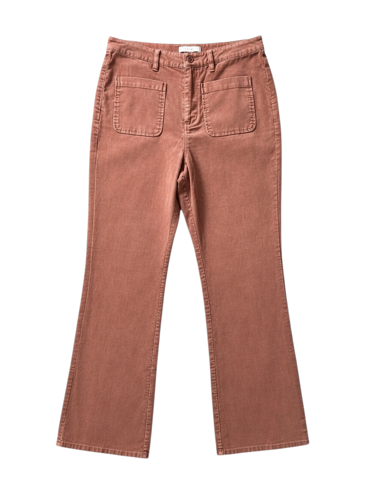 Pantalones de Pierna Flaca Color Rosa Terracota
