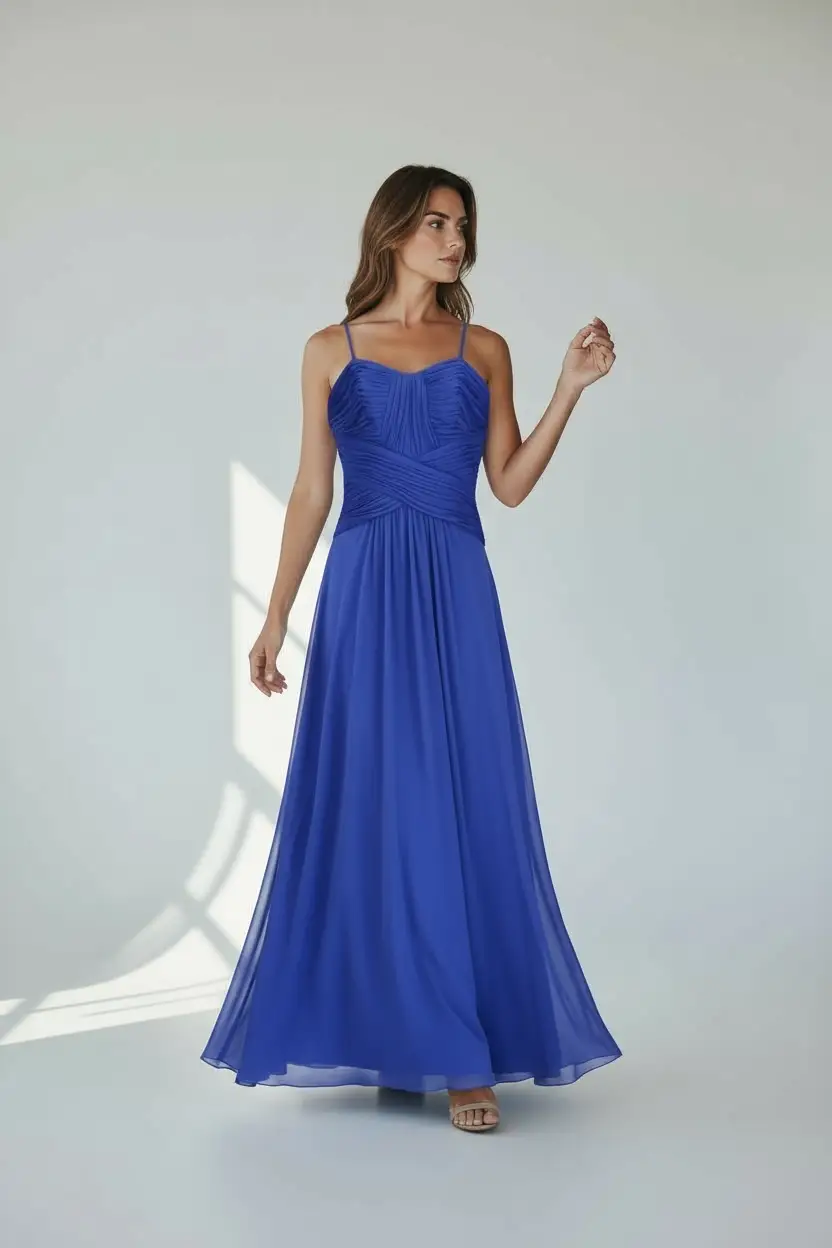 Vestido azul largo by Yanet Collective