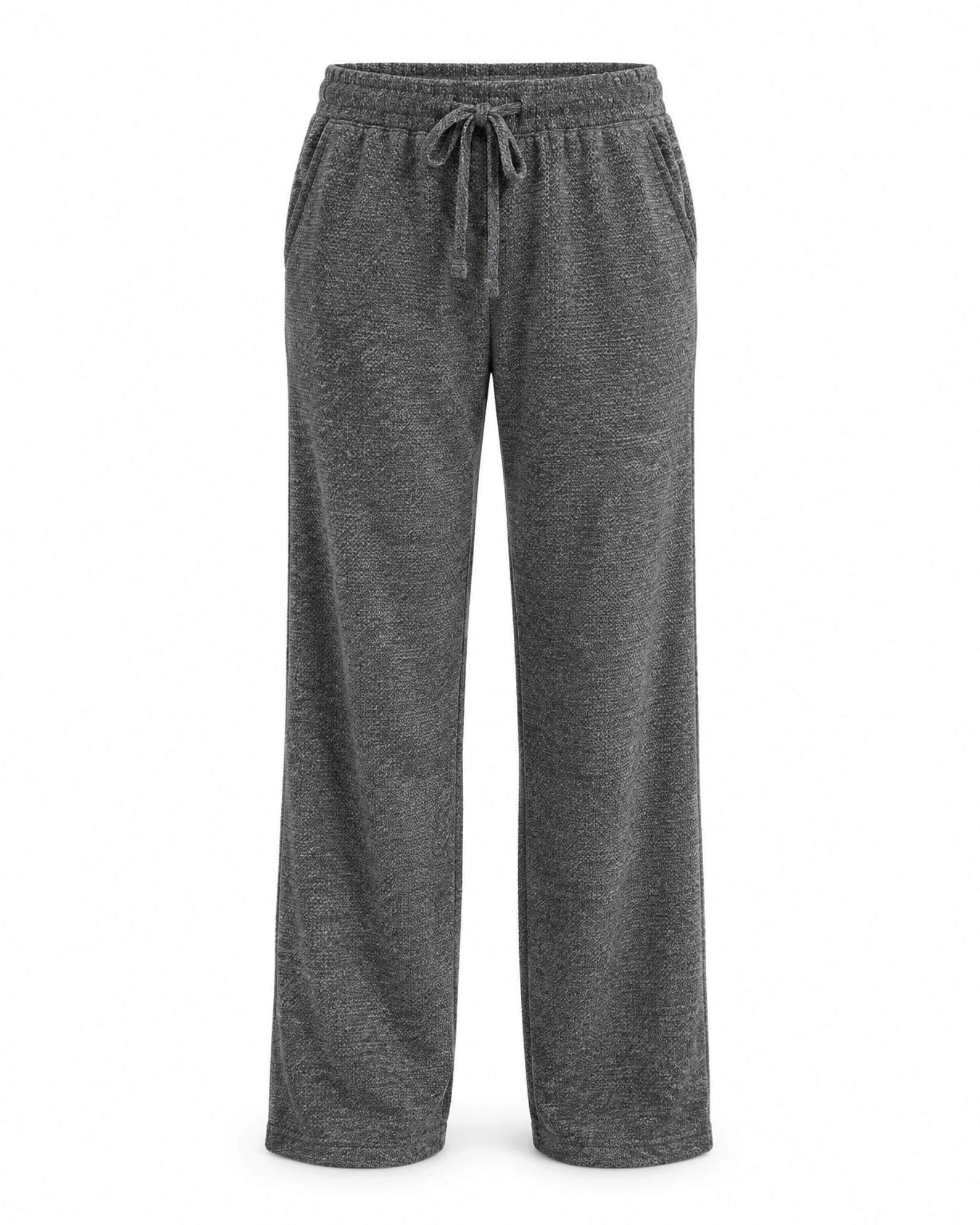 Pantalones Relaxed Fit en Gris con Cintura Ajustable - Estilo Boutique