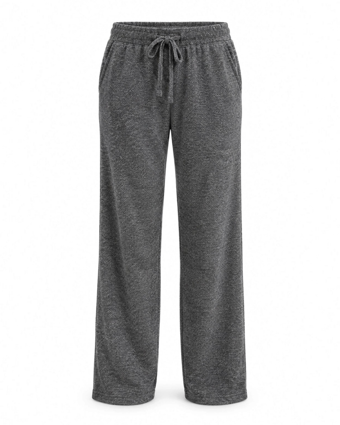 Pantalones Relaxed Fit en Gris con Cintura Ajustable - Estilo Boutique