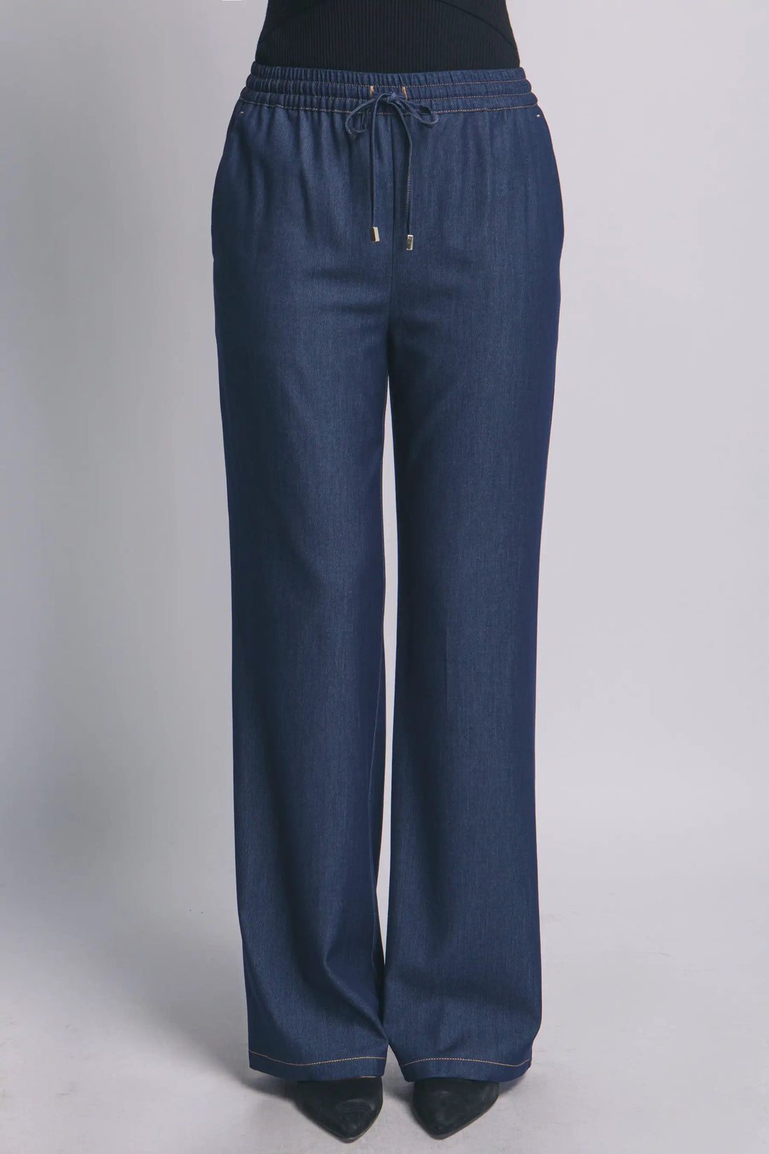 Pantalón de Mezclilla Corte Ancho para Mujer - Azul Desgastado - Estilo Moderno by LOVE TREE
