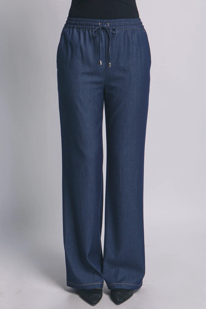 Pantalón de Mezclilla Corte Ancho para Mujer - Azul Desgastado - Estilo Moderno by LOVE TREE