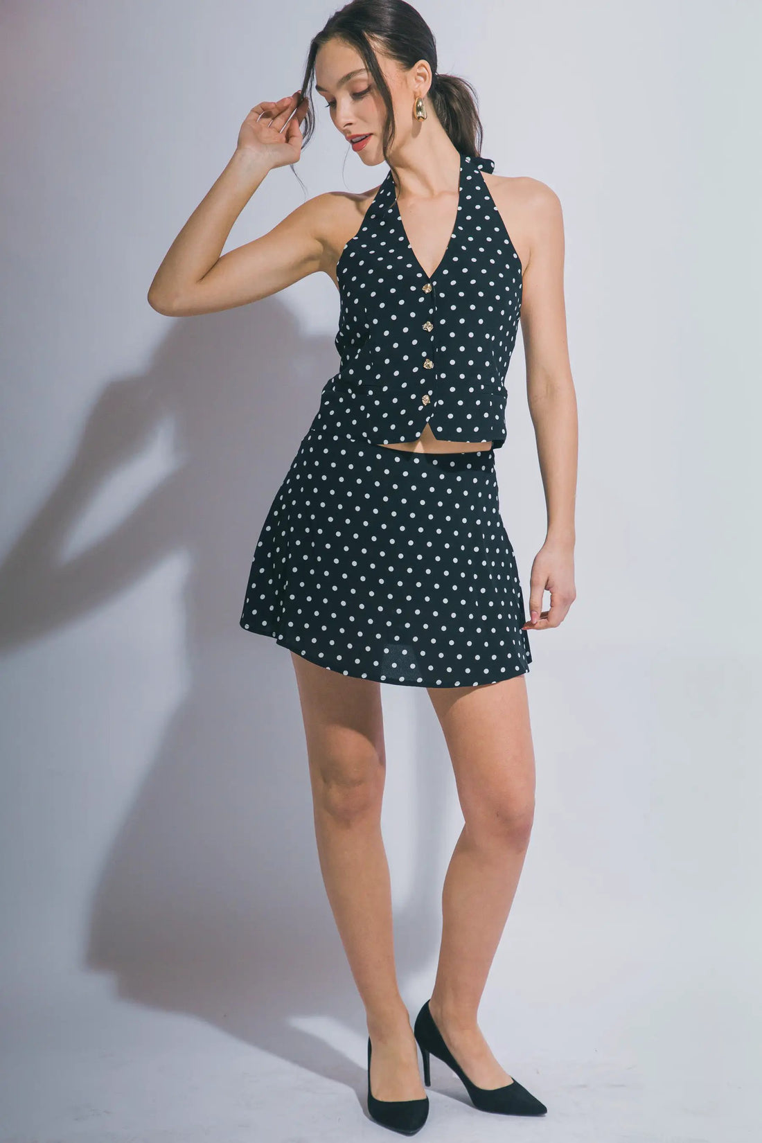 LOVE TREE Minifalda Short con Estampado de Lunares - LOVE TREE - Shorts&Skirts
