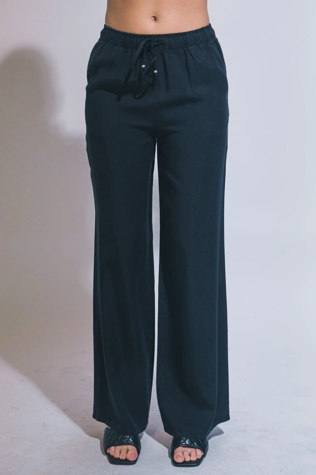 LOVE TREE Pantalones de Chambray de Pierna Ancha para Mujer - Pants