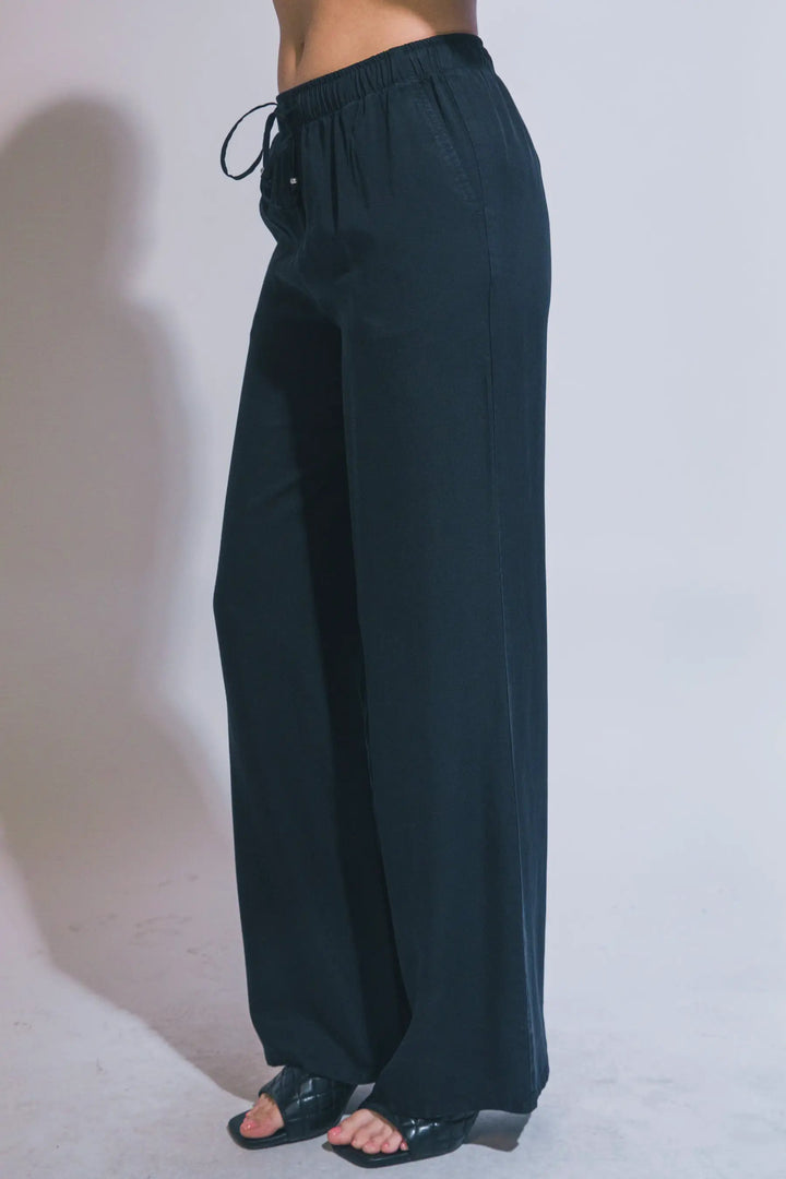 LOVE TREE Pantalones de Chambray de Pierna Ancha para Mujer - Pants