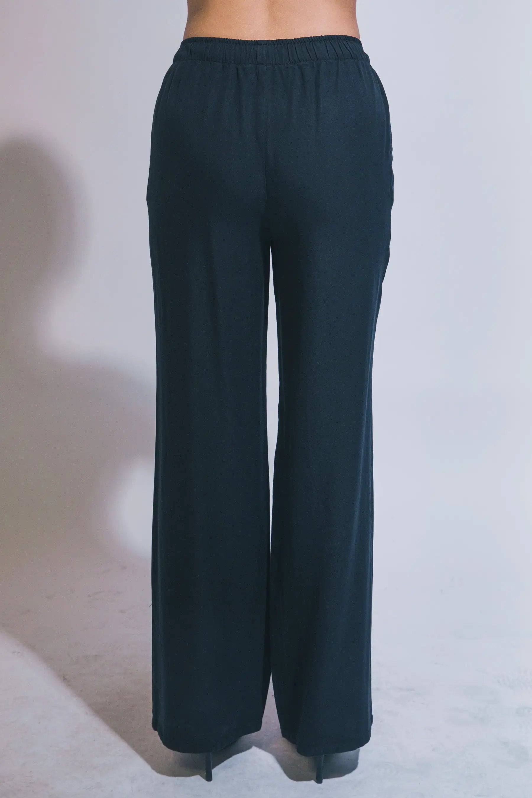 LOVE TREE Pantalones de Chambray de Pierna Ancha para Mujer - Pants