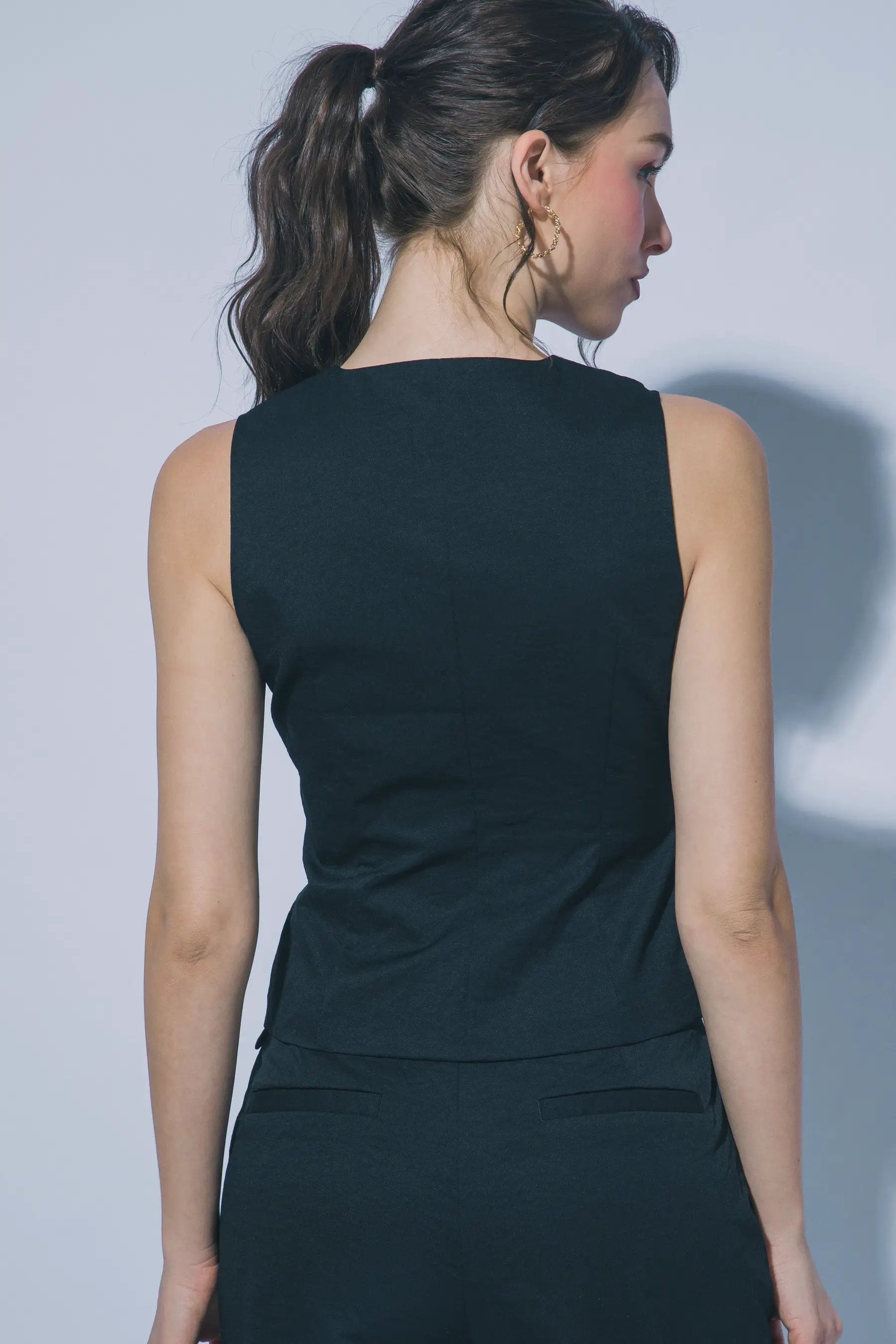 Chaleco Casual Chic con Botones y Escote en V para Mujer