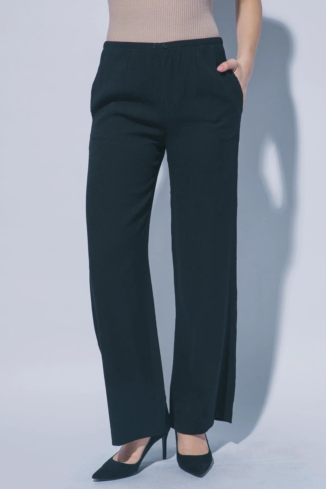 Wholesale Textured Wide Leg Pant 60127PN by LOVE TREE