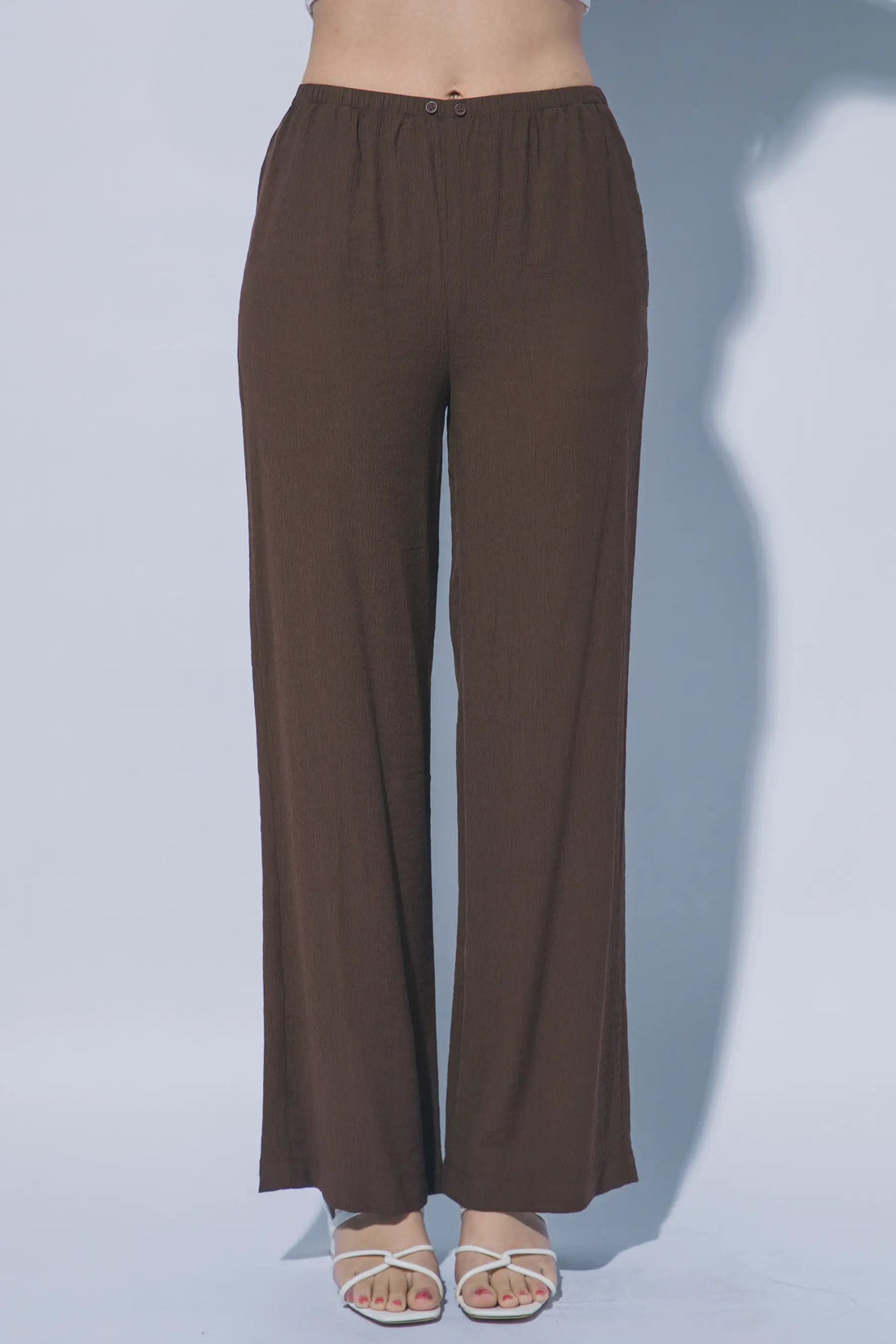 Wholesale Textured Wide Leg Pant 60127PN by LOVE TREE
